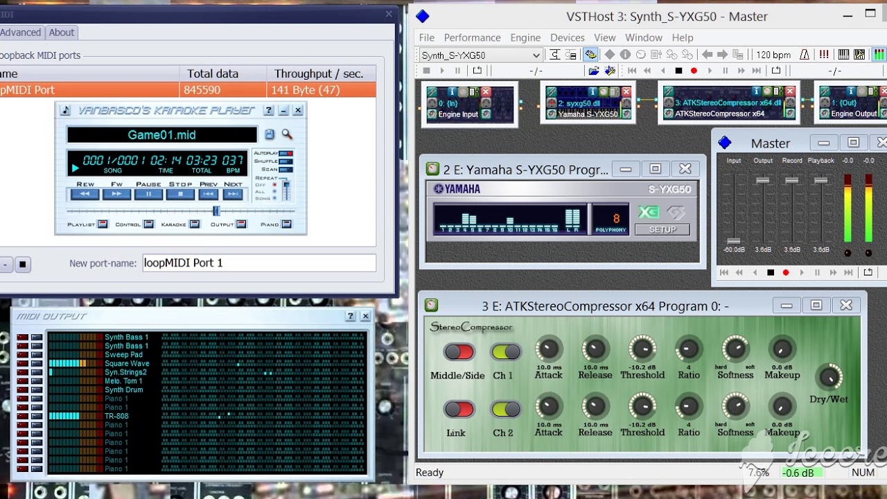 Descent.mid on Yamaha S-YXG50 softsynth Map01