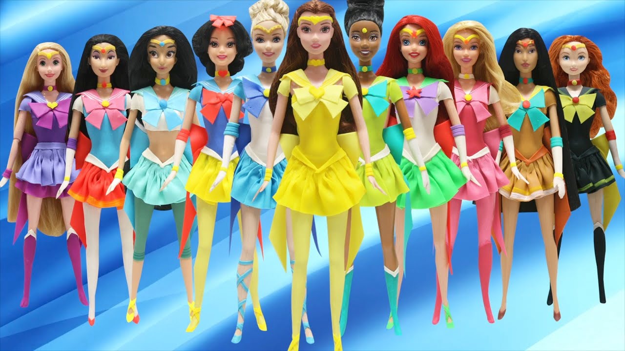 Play Doh Disney Princesses in Sailor Moon and Fairy Inspired Costumes