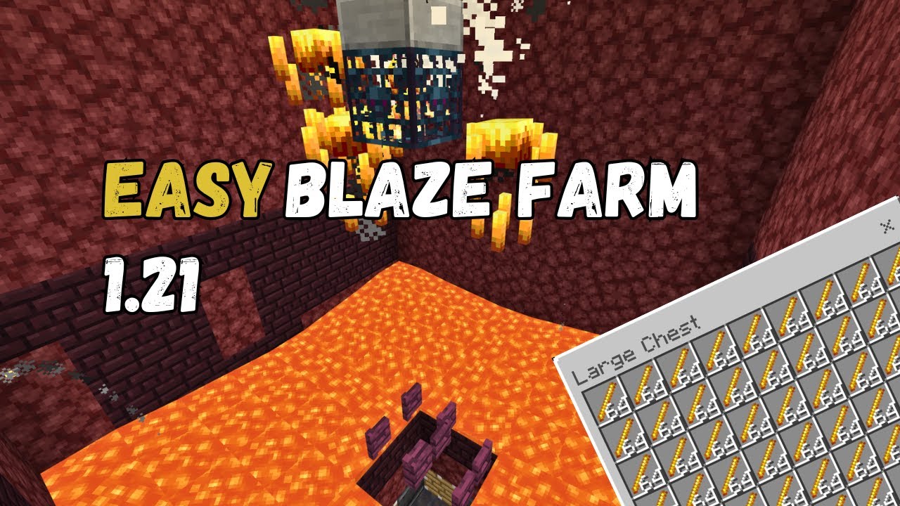 Новая простая ферма BLAZE для Minecraft Bedrock 1.21