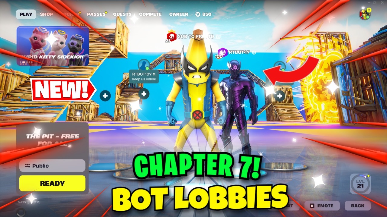 Как попасть в лобби с ботами в Fortnite, глава 7! (Учебное пособие по лобби с ботами)