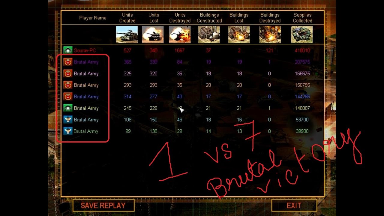 HOW to win [generals 1vs7 Brutal opponent challenge]