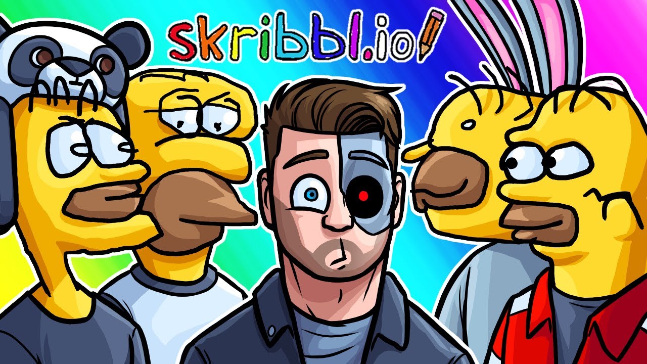 Skribbl.io Funny Moments - Homer Simpson Invasion!