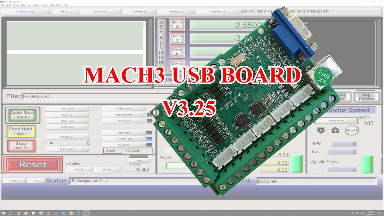 Mach3 V3.25 - 5 Trục USB