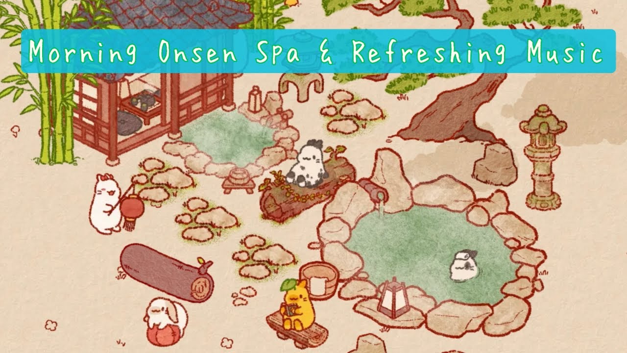 【作業・朝活BGM】朝の露天風呂とクリーンなピアノ｜すっきり目覚めるリラックス音楽 Morning Onsen Spa & Refreshing Music
