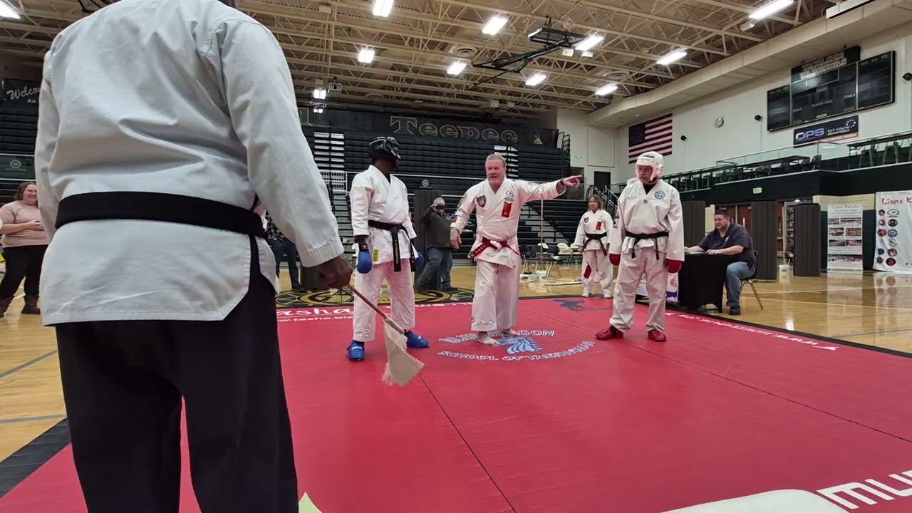 Black Belt Men Grand Champion Sparring at the 2026 Lions Karate Season Opener 