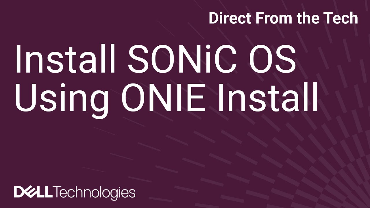 Как установить SONiC OS с помощью ONIE Install