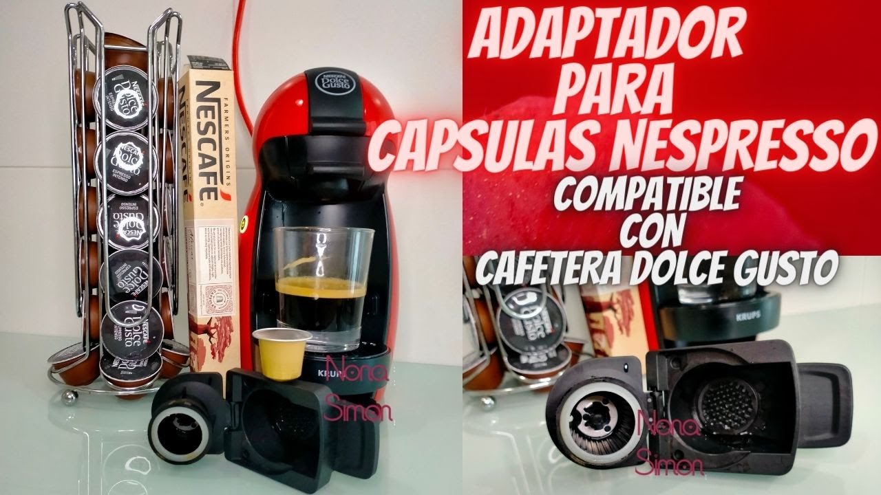 Adaptador para capsulas Nespresso compatible con cafetera Dolce Gusto