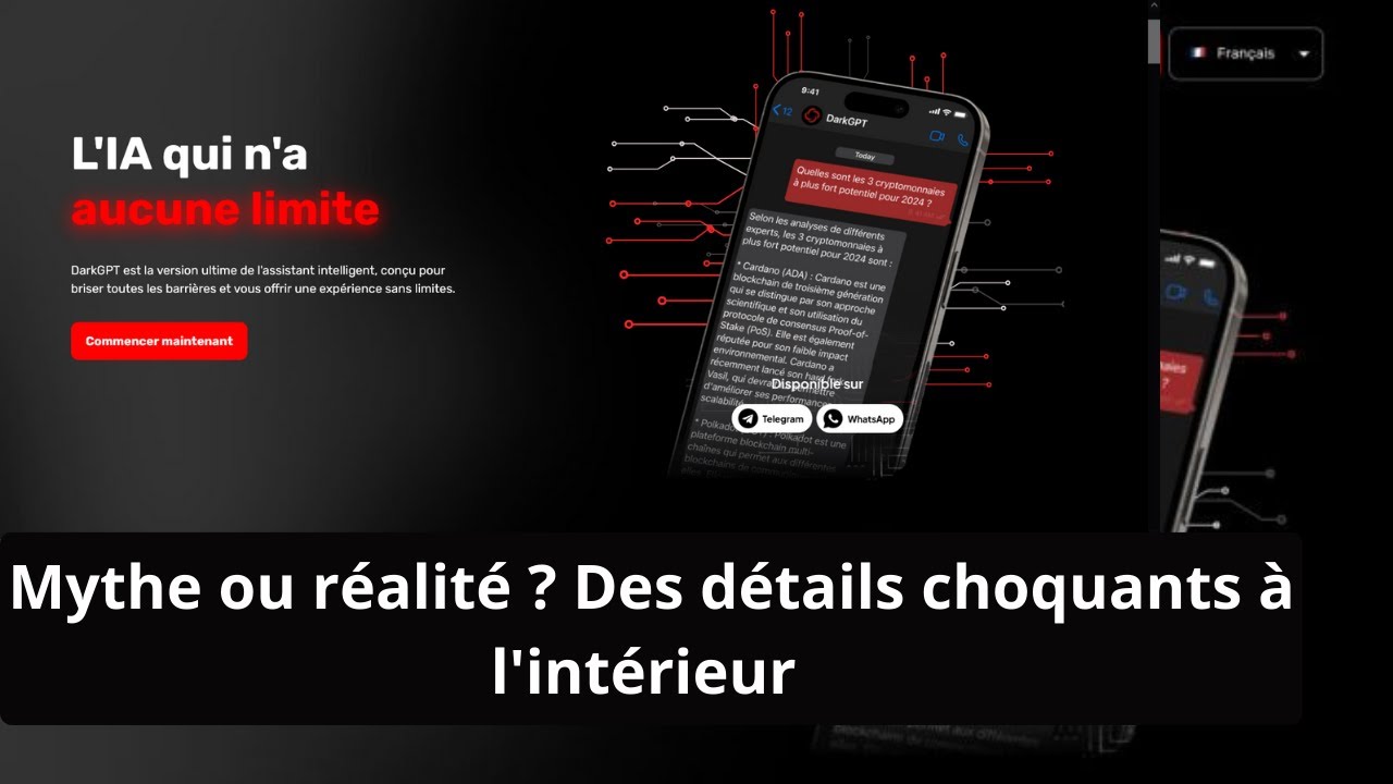 Secrets dévoilés : DarkGPT est-il réel ?/ Le côté obscur de l’IA – Vérité ou mythe ?