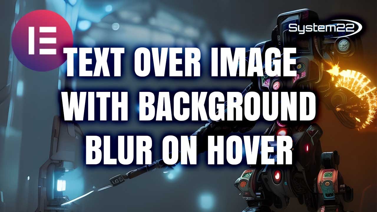 Elementor Text Over Image On Hover With Background Blur