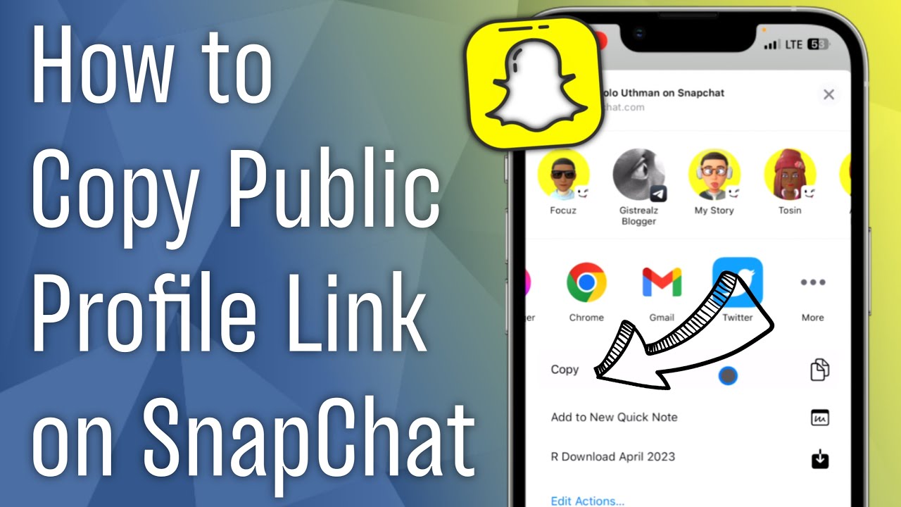 How to Copy Public Profile Link on Snapchat