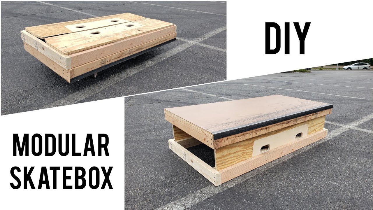 DIY Compact + Portable Skateboard Grind Box/Skate Ledge/Bench