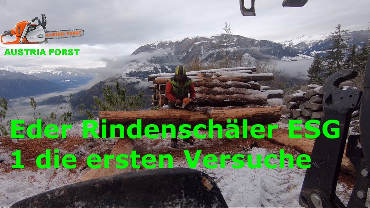 Eder Rindensch&auml;ler ESG 1 die ersten Versuche