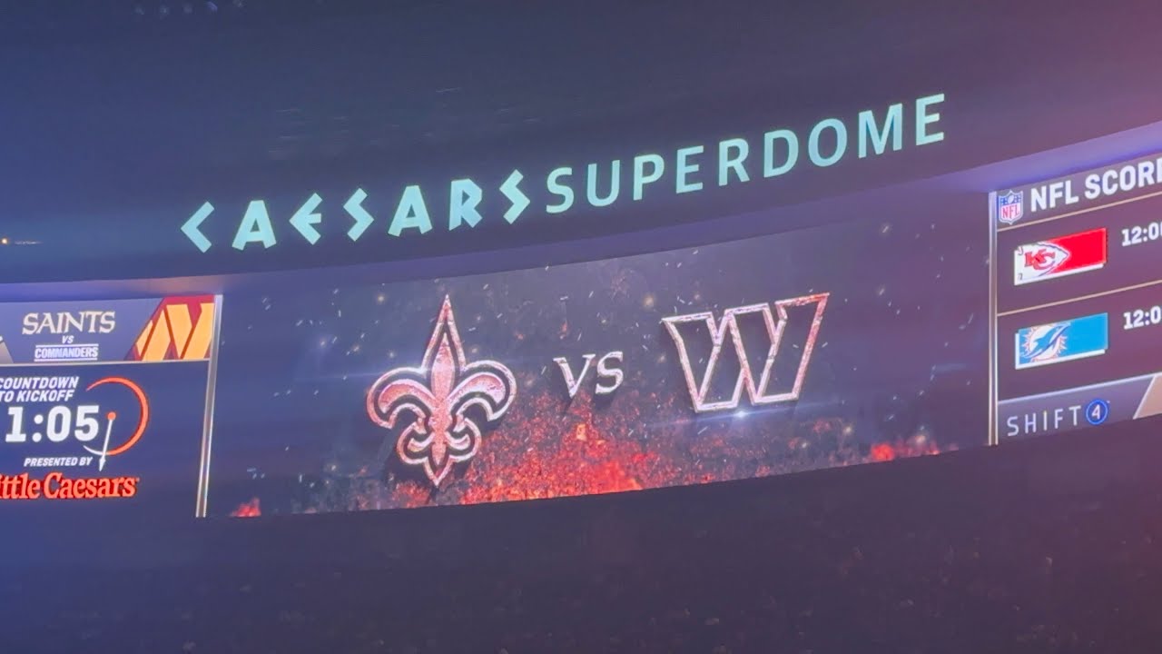New Orleans Saints player introductions vs Washington Commanders #jaydendaniels#commanders#saints