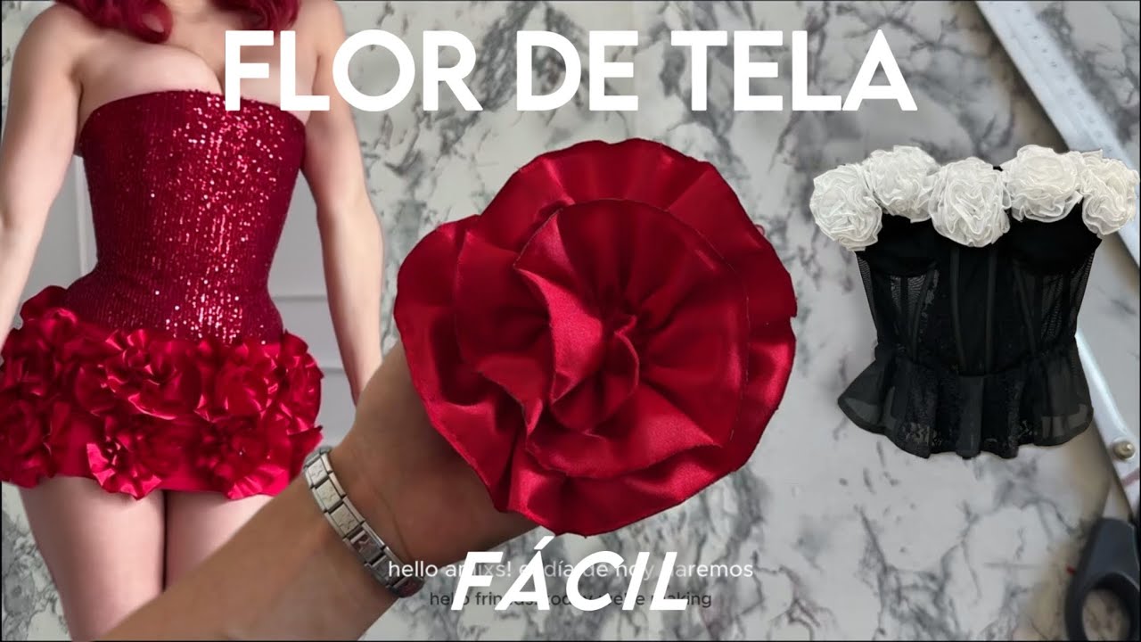 DIY flor de tela tutorial facil