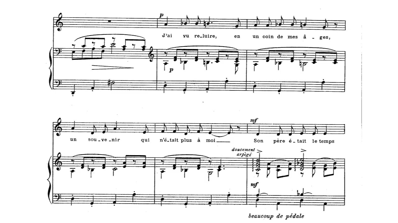 Francis Poulenc - Deux Mélodies for Baritone and Piano, FP 162 (1956) [Score-Video]