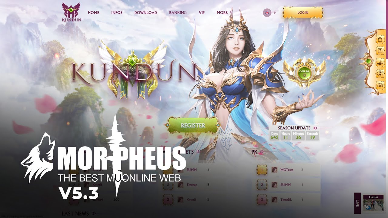 Kundun Mu Morpheus MuWeb V5.3 Theme