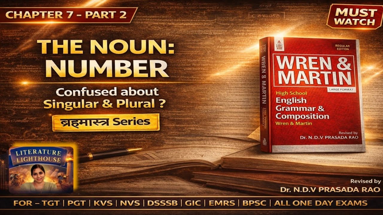 Chapter 7 The Noun –Number (Part 2) | Wren & Martin Grammar for All Exams I SSC TGT PGT KVS BANKING