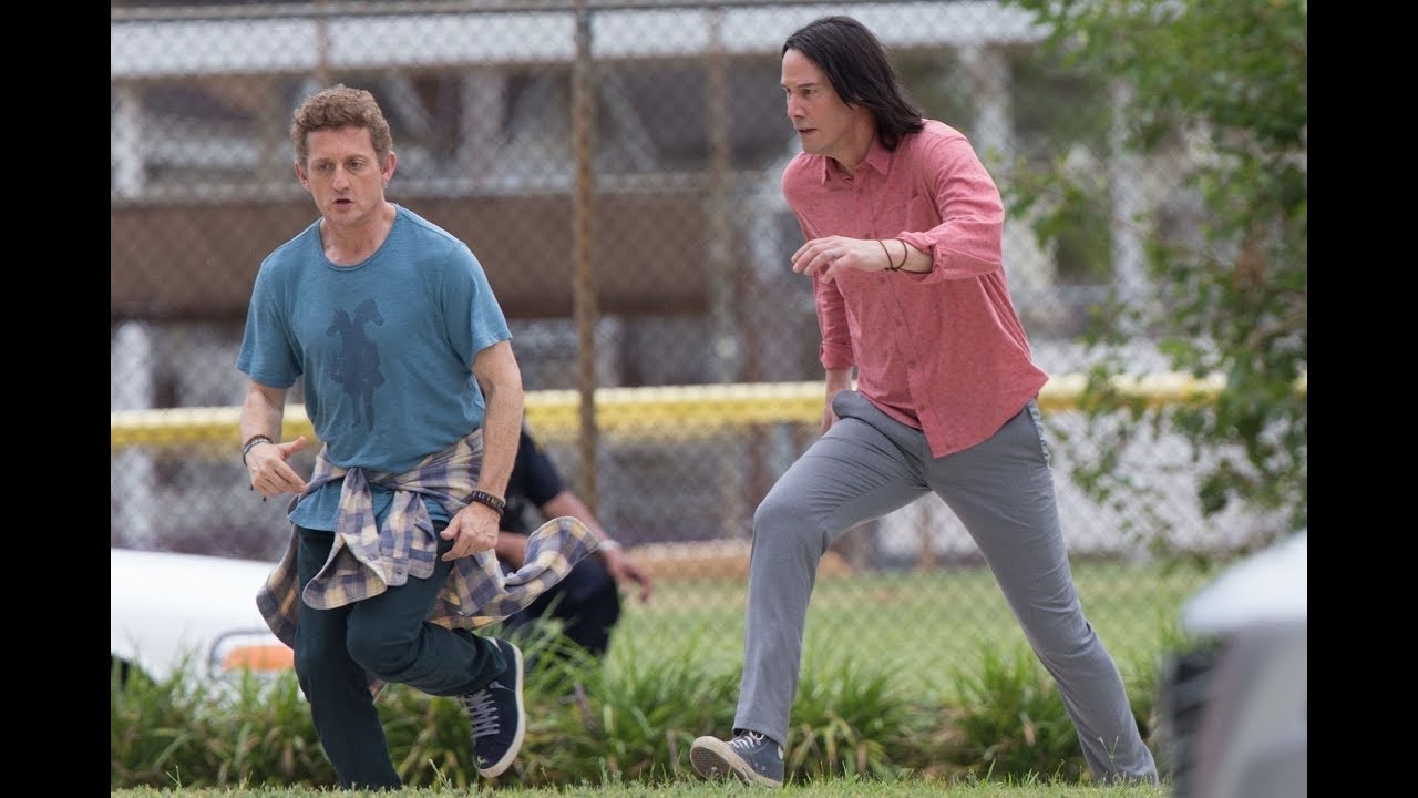 Keanu Reeves and Alex Winter Filming 
