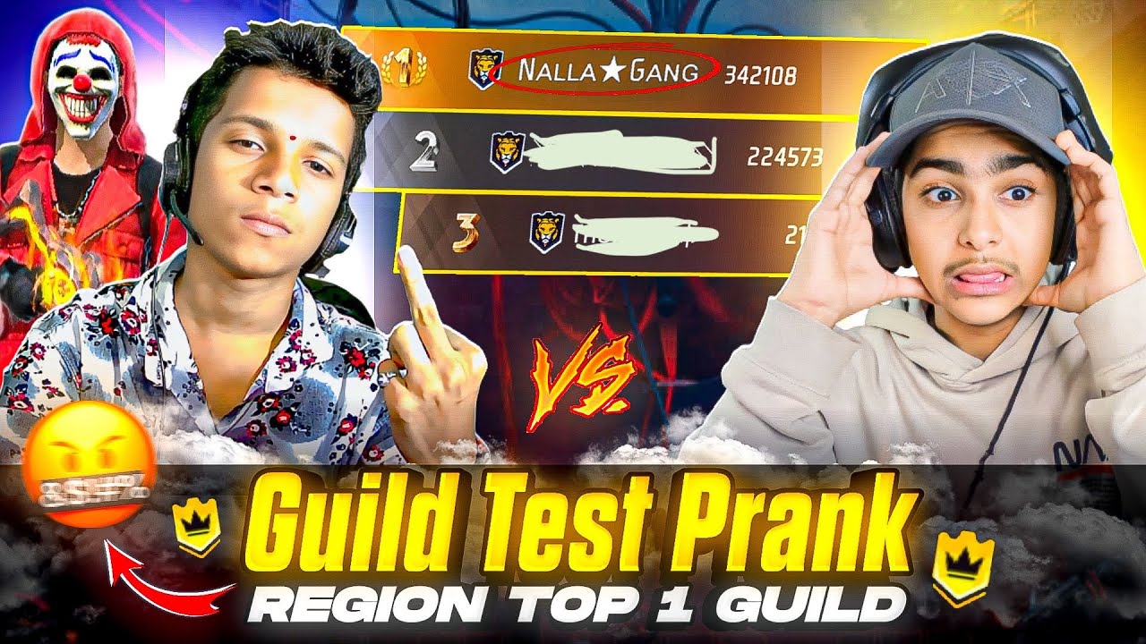 India&rsquo;s No 1 Guild Test Prank Gone Wrong 🤯 Nalla Gang Guild Test 😱 - Free Fire India