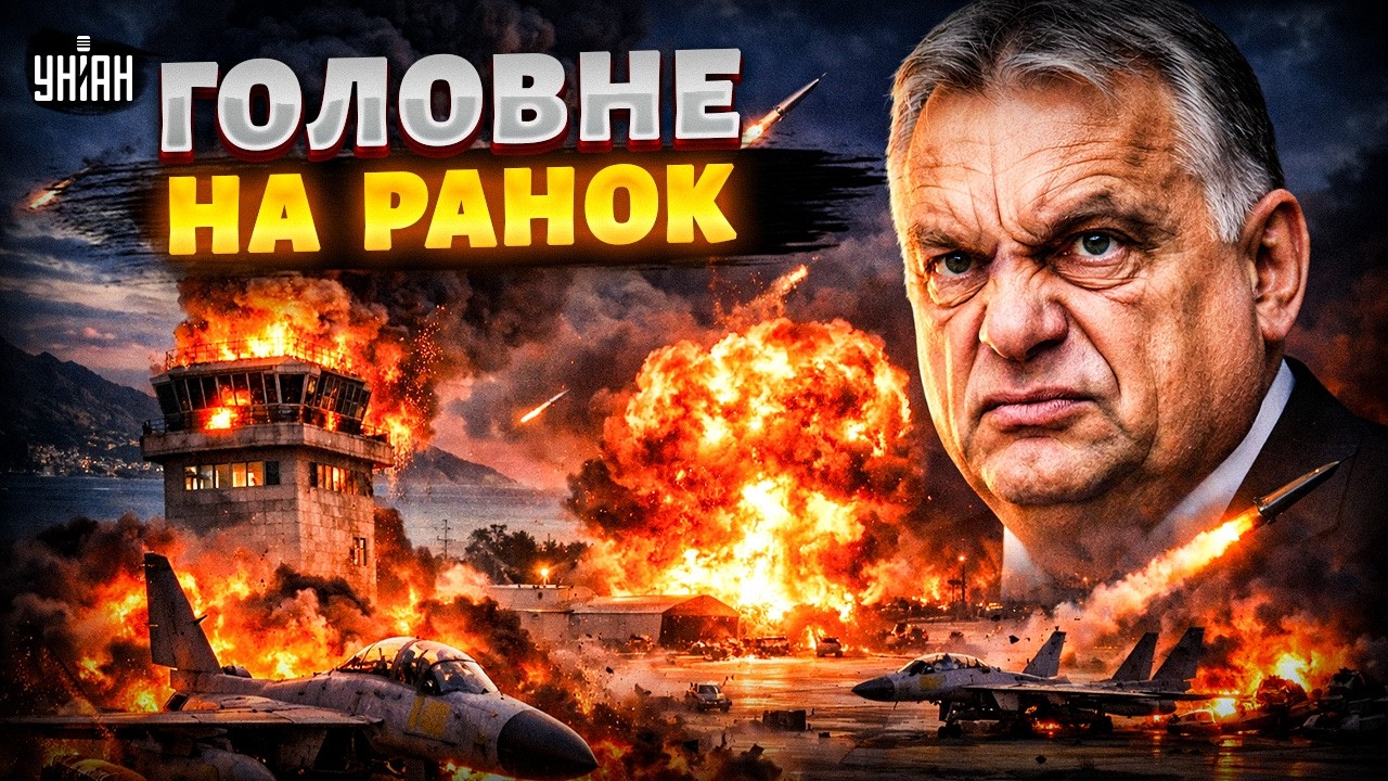 💥Крим – вибухи! Пекло на аеродромах Бельбек та Саки. Орбан погрожує Україні / Головне на ранок