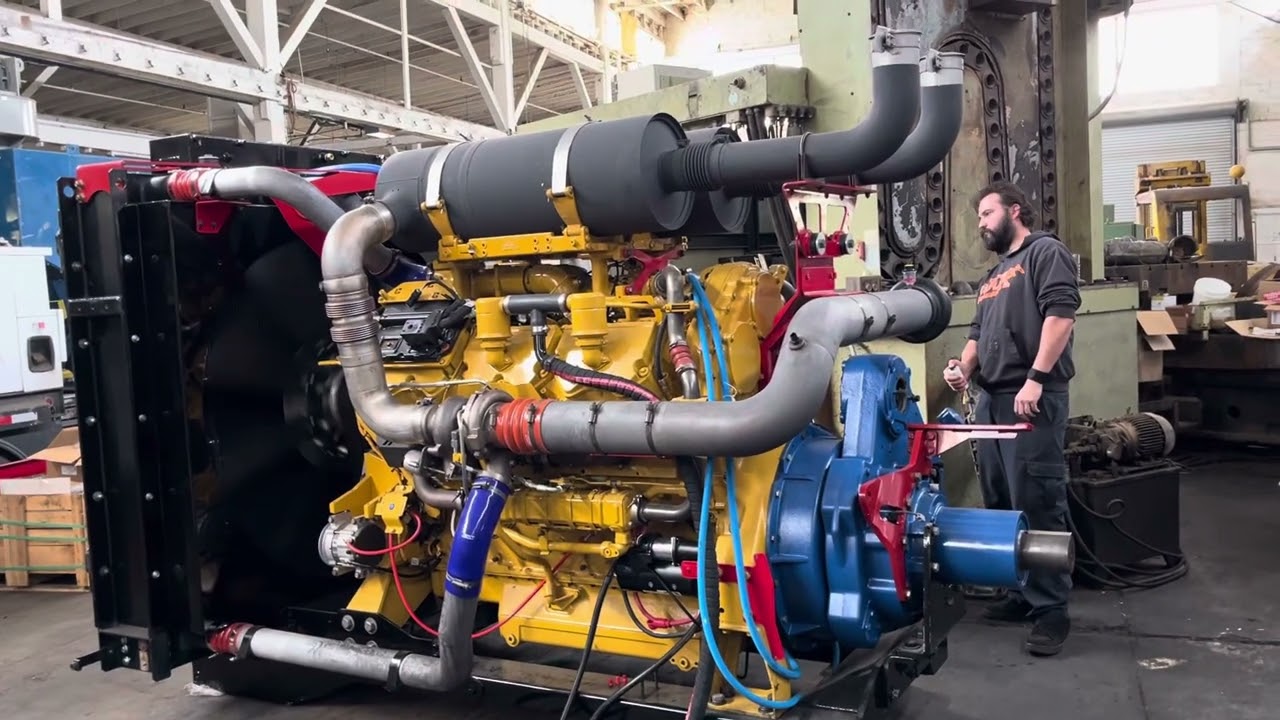CAT C27 Start Test No Fuel