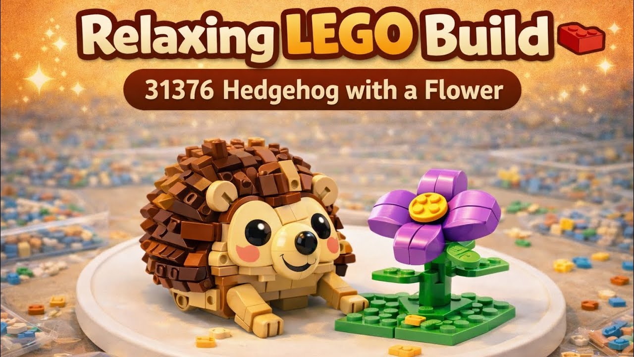 Relaxing LEGO Creator Build 🧱 Hedgehog with a Flower 31376 | No Talking Cozy LEGO