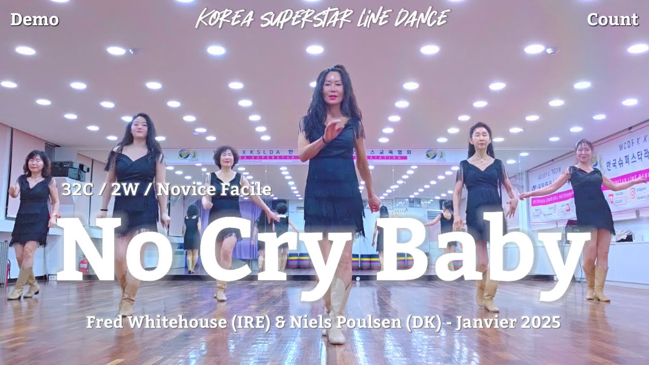 Демонстрация и счет танца &laquo;No Cry Baby Linedance&raquo; (начальный-средний уровень) | Корейская ассоциа...