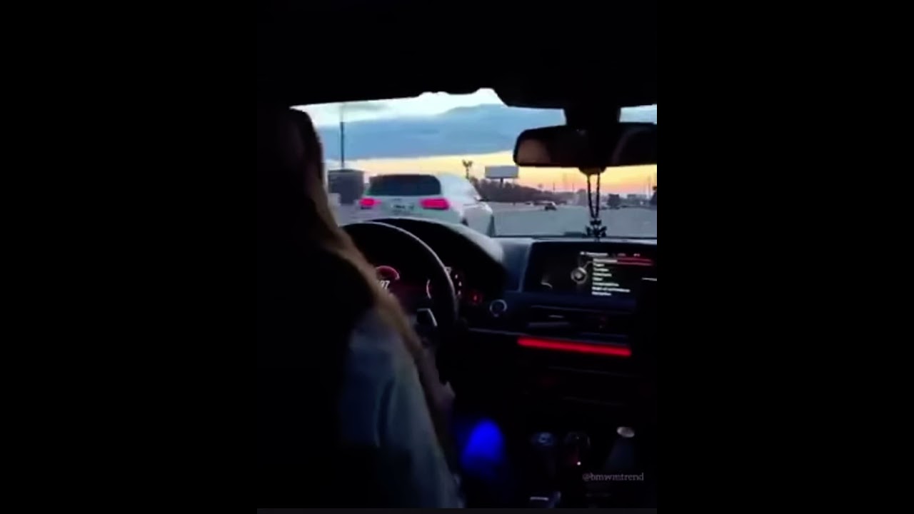 Russian girl driving crazily