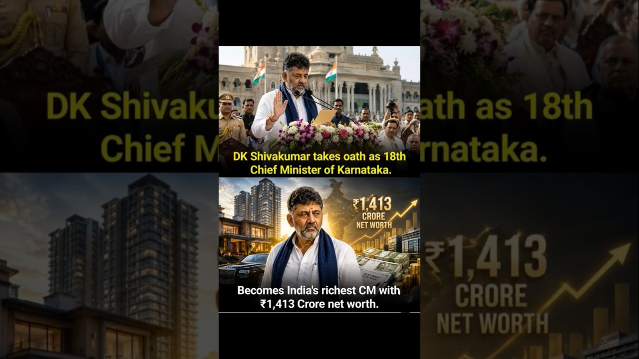 DK Shivakumar Taken oath as 18th Chief Minister of Karnataka #currentaffairs