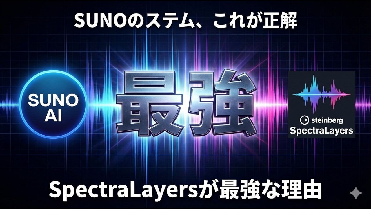 SUNOの弱点「ロー（低域）」をどう補う？SpectraLayersを使った最新ステム分離検証