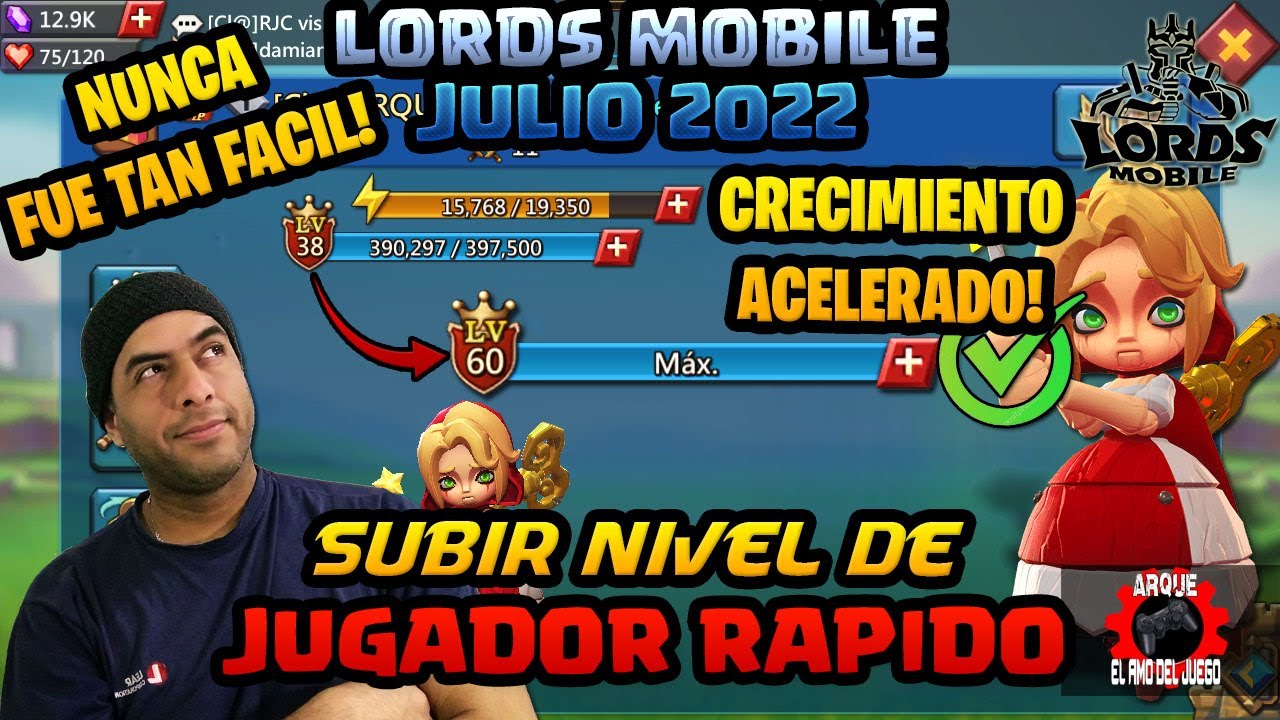 COMO LLEGAR A NIVEL DE JUGADOR 60 RAPIDO LORDS MOBILE 2022 😎👍🏼⬆️✅