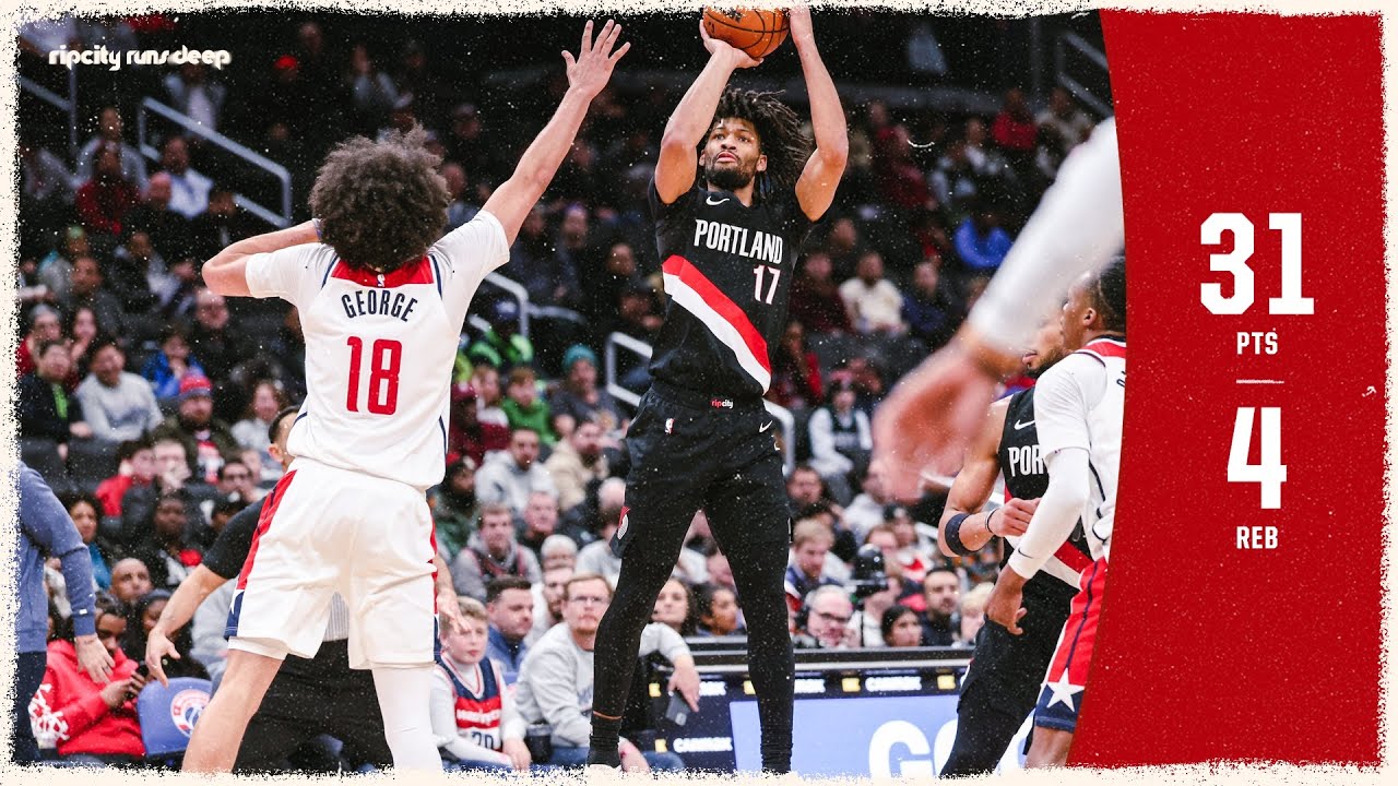 Shaedon Sharpe Puts Up 31 Points Against Wizards | January 27th, 2026