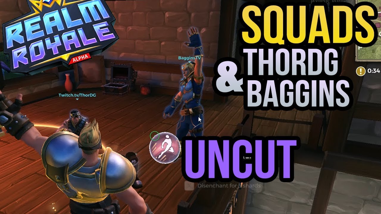 Warrior Squads with ThorDG & BagginsTV - Uncut Realm Royale Gameplay