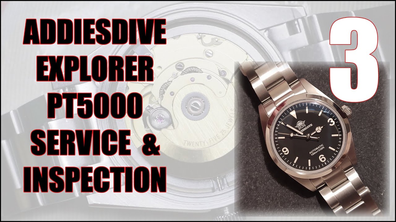 Part 3 Addiesdive AD2023-AC PT5000 Movement Service & Inspection ETA 2824-2