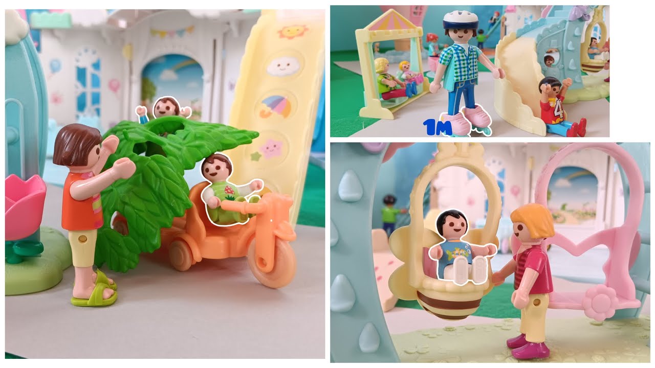Lustiges Babysitten auf dem Spielplatz mit Fenja und Lena - Playmobil Geschichte Familie Flouristell
