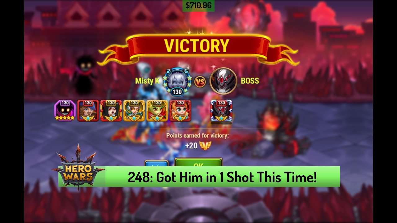 Let's Play Hero Wars 248: Beating Adventure 11 Corrupted Orion With One Attack