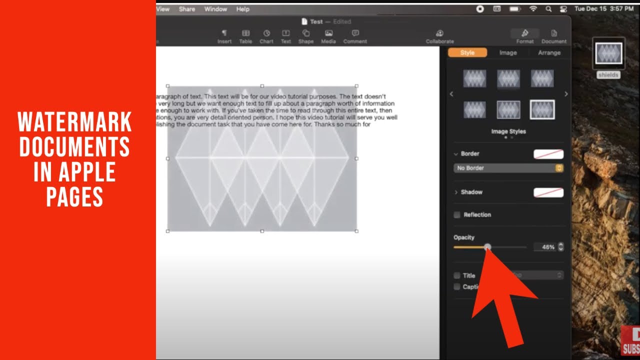 How to Watermark Documents in Apple Pages