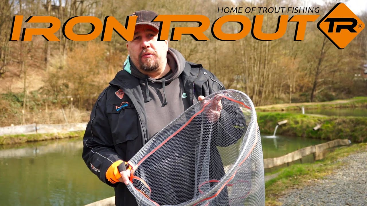 IRON TROUT Light Rubber Net | Robust landing net head for trout fishing