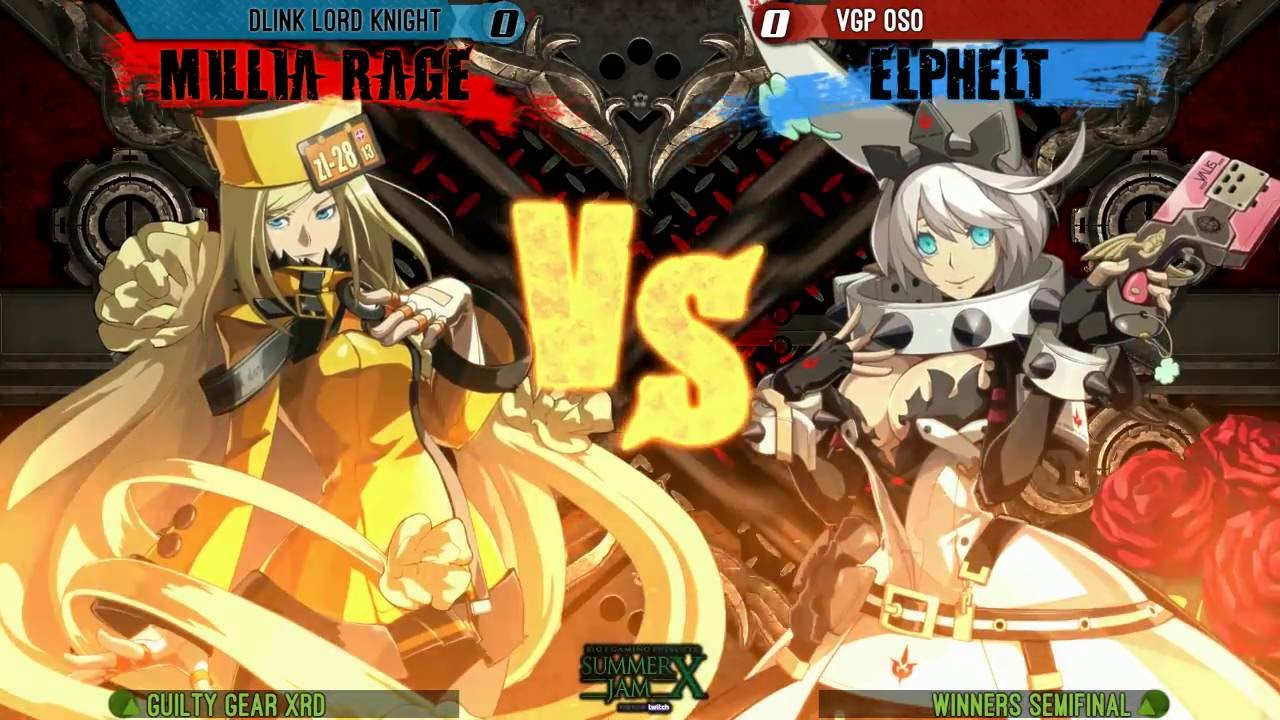Guilty Gear Xrd Tournament: Summer Jam X Top 8 - Lord Knight (Millia) v Oso (Elphelt)