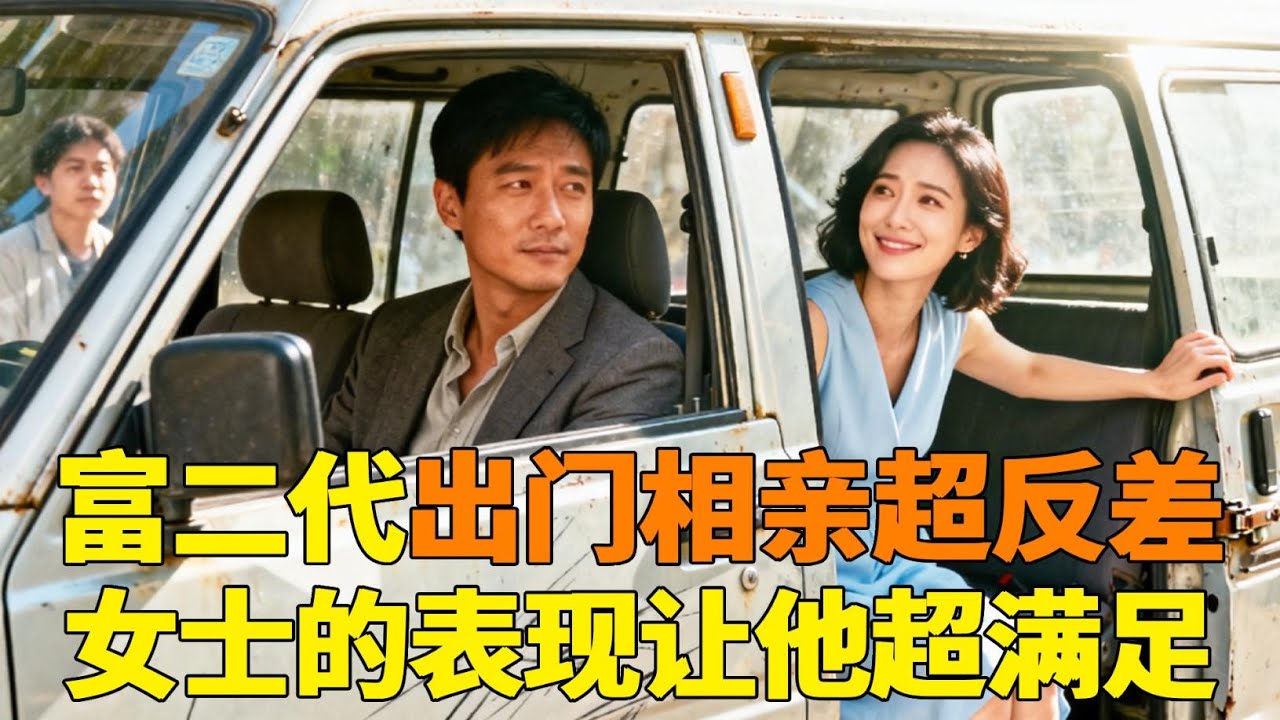 富二代开旧面包相亲超反差，走到半道车门直接掉下来，女士又想笑又尴尬场面绝了！