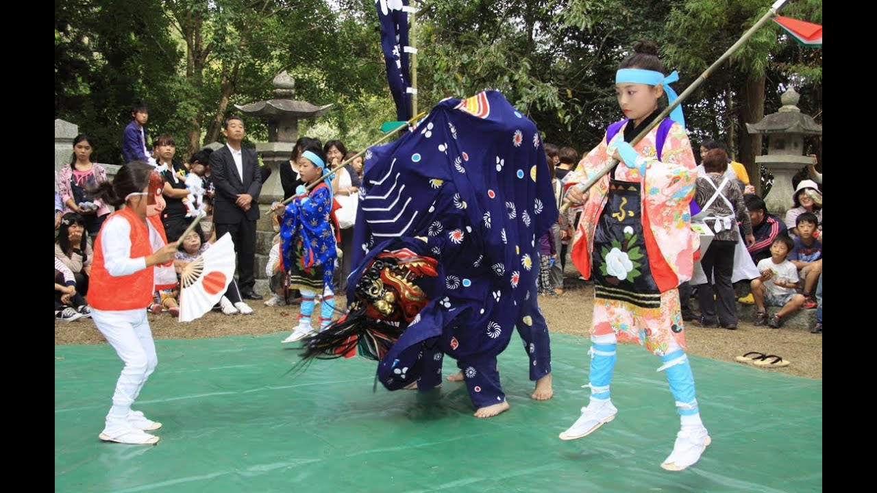 赤穂・鳥撫荒神社秋祭り　天和獅子舞
