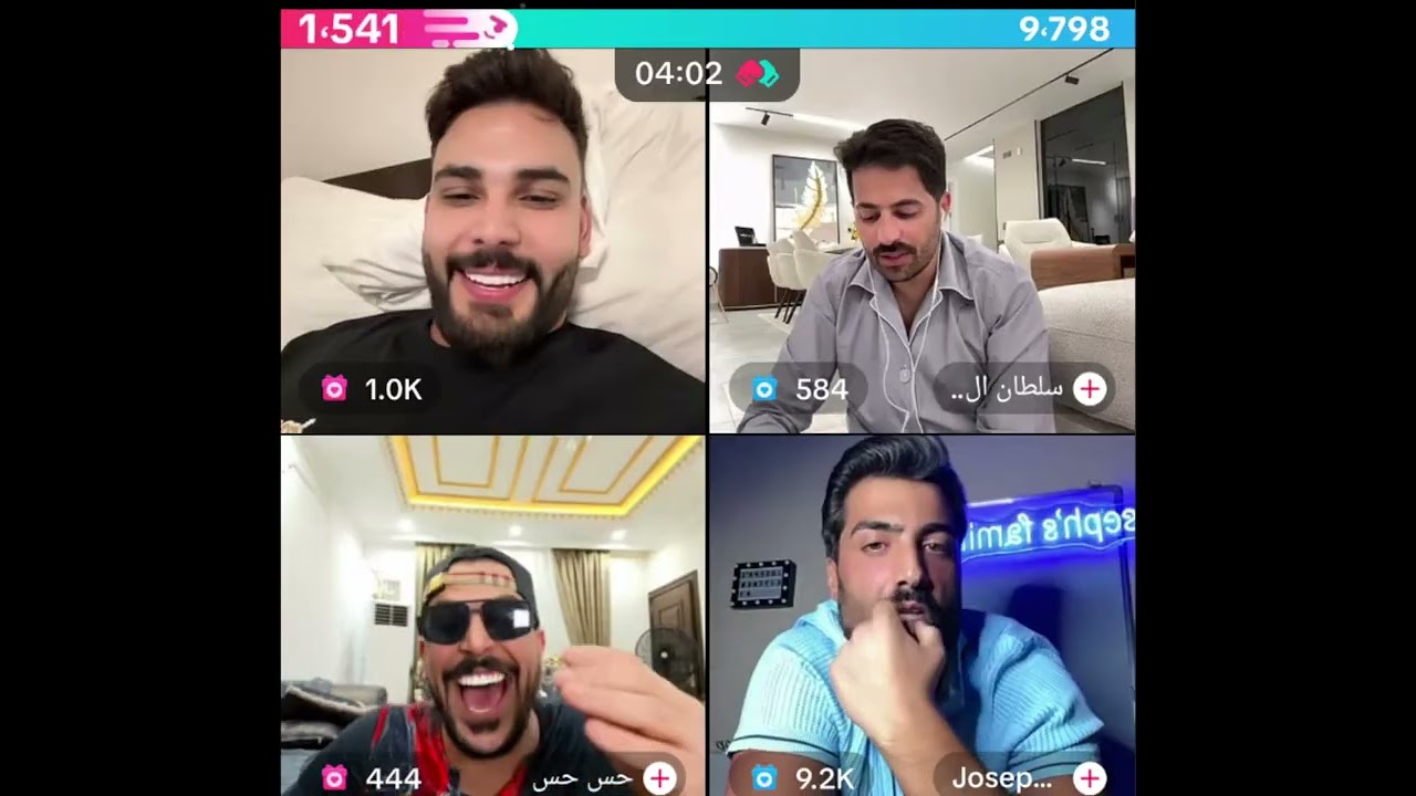 محمود المكسيكي و حسحس و سلطان العنزي الثلاثي المرح رباعي مع جوزيف مدور
