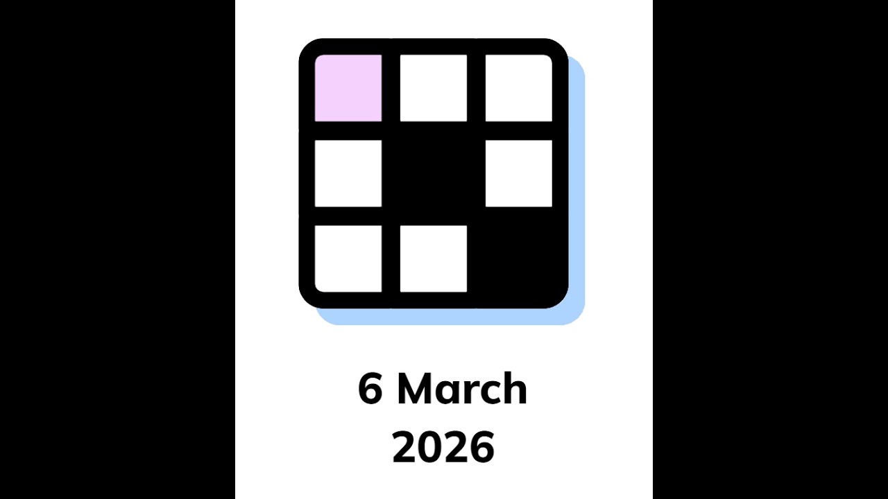 Minute Cryptic Mini Crossword 06/03/2026