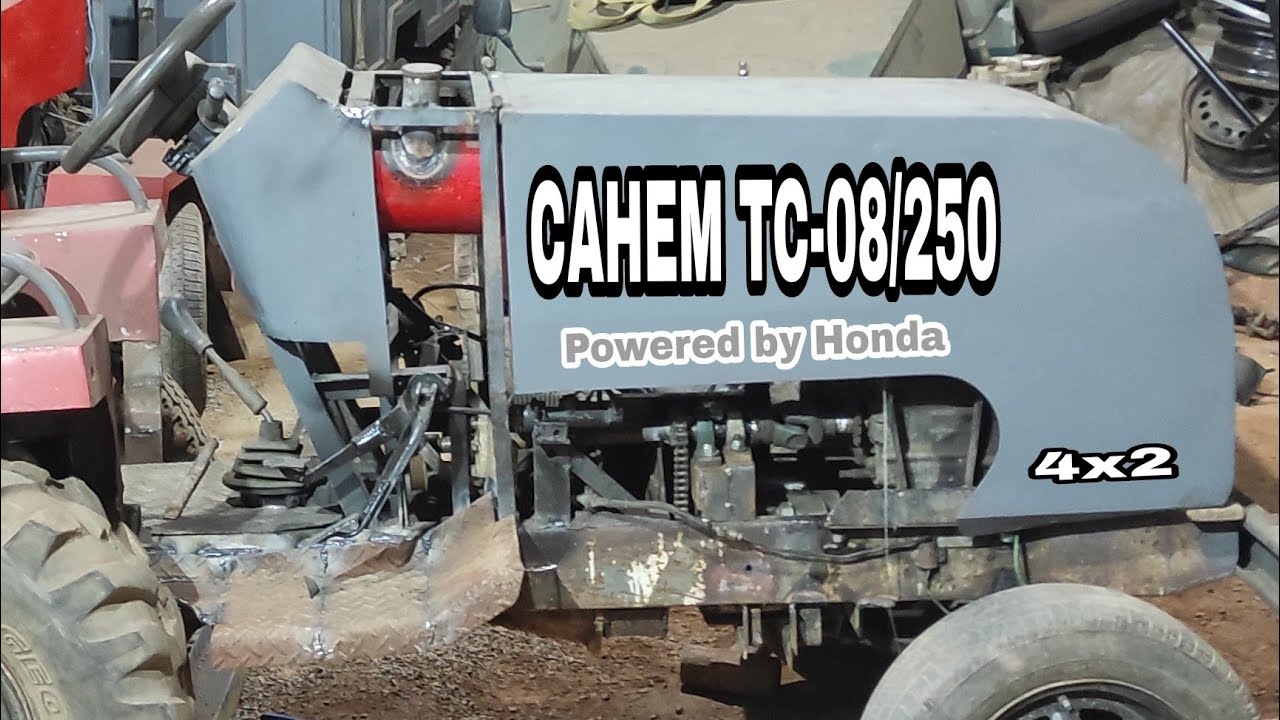 TRATOR CASEIRO COM MOTOR DE TWISTER (Sistema de transmissão, tanque e tomada de força)