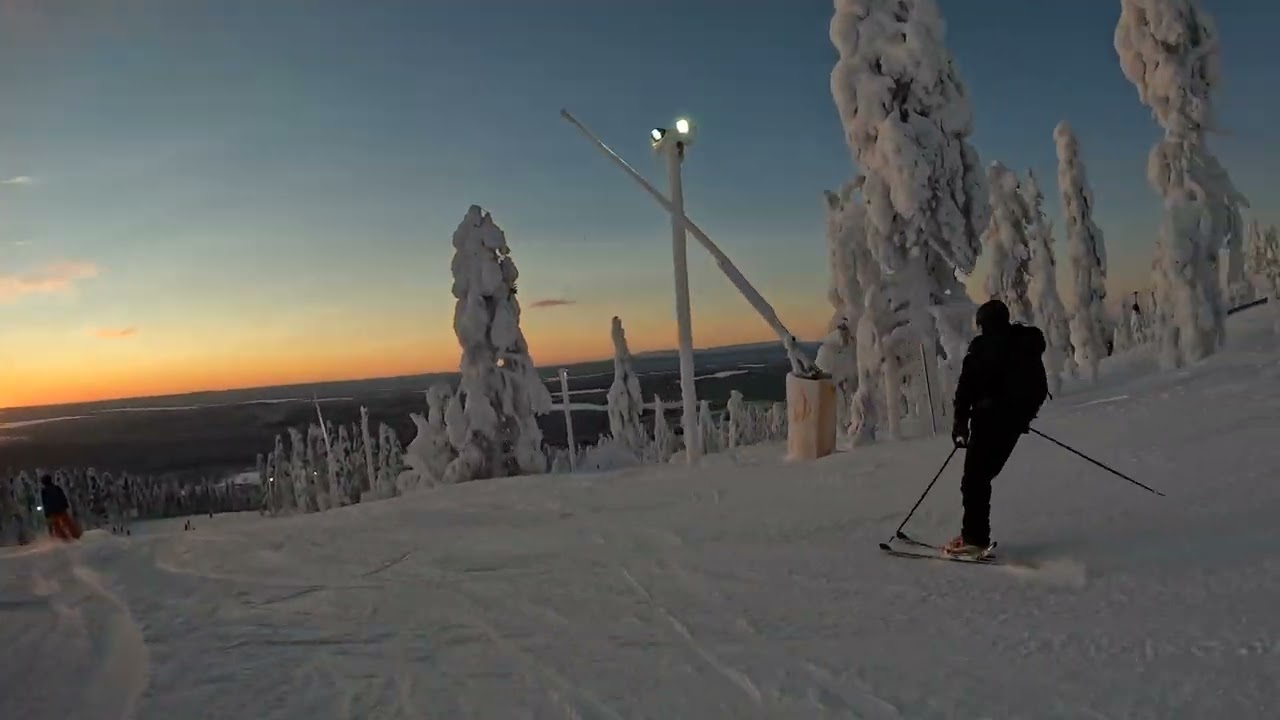 Skiing at Levi, Finland