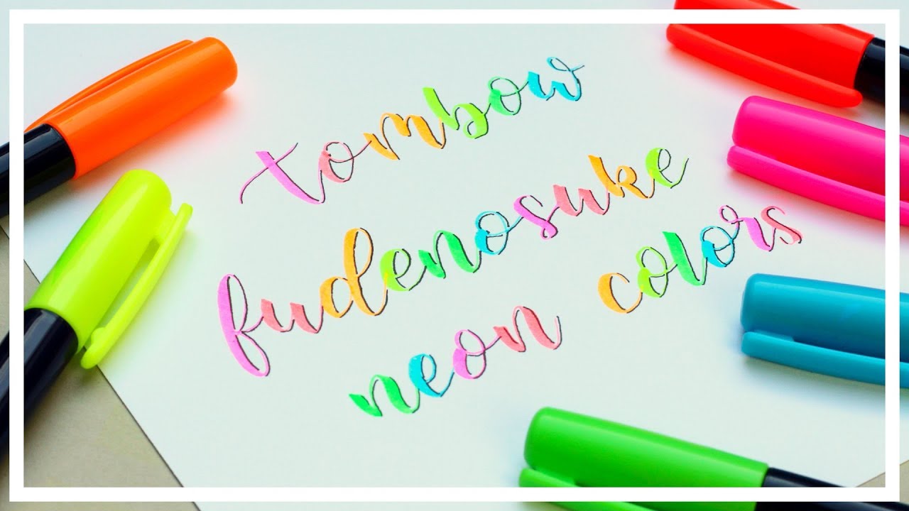Tombow Fudenosuke Neon Colors