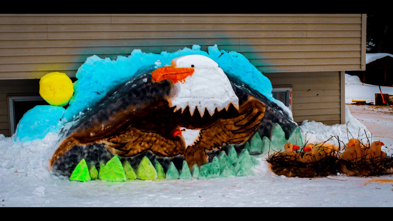 Snow Sculptures in Whitesand First Nation