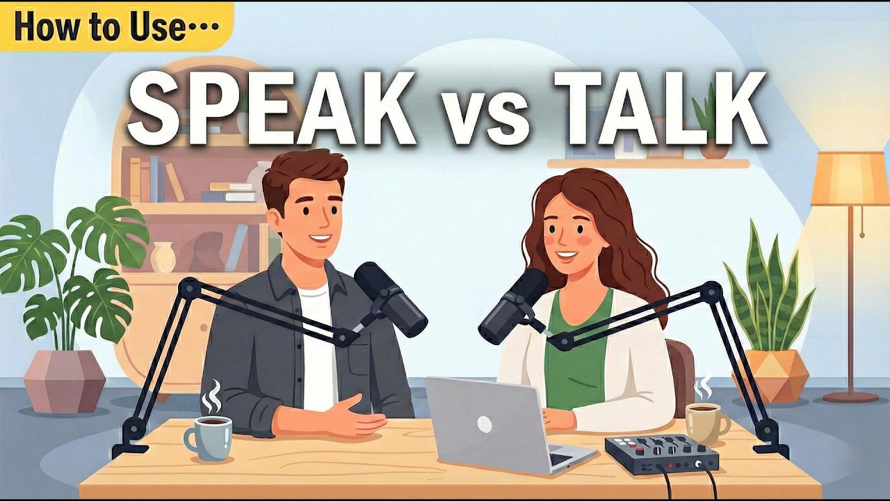 How to Use SPEAK and TALK in English | Easy English Conversation for Beginners A1–B2