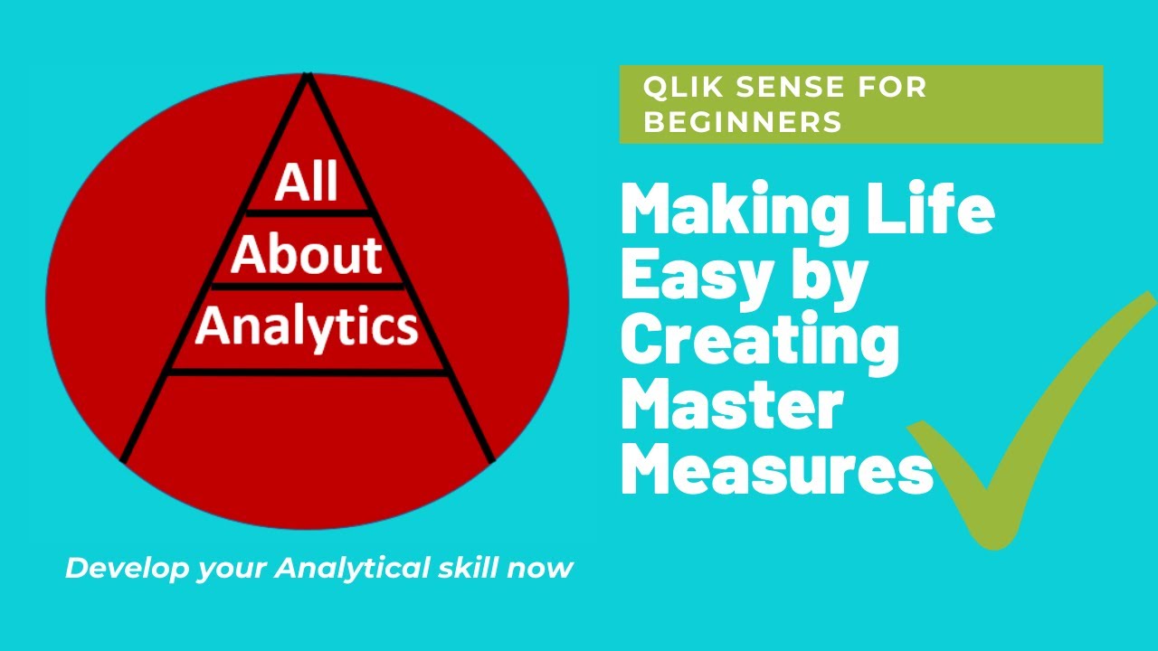 Qlik Sense for Beginners [All in 60 Minutes] - Creating Master Measure- Drag and Drop - Part-6-of-10
