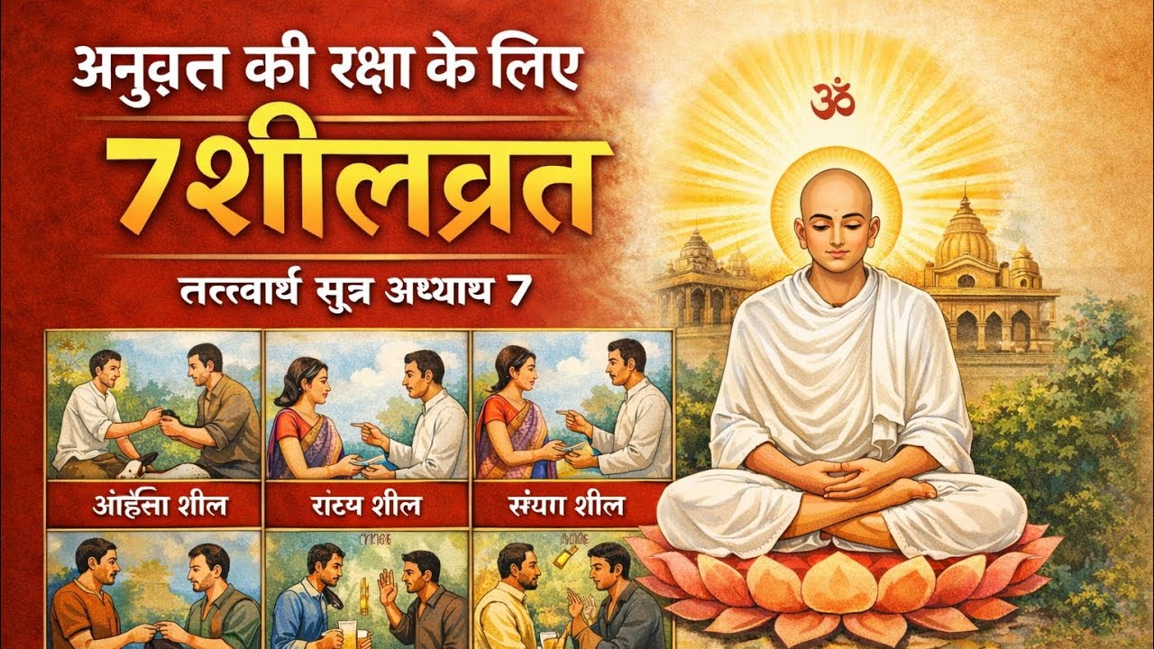 अनुव्रत की रक्षा के लिए 7 शील व्रत#tatvarthsutra #अध्याय7 #jaindharm #jainism_updates #mahavrat 